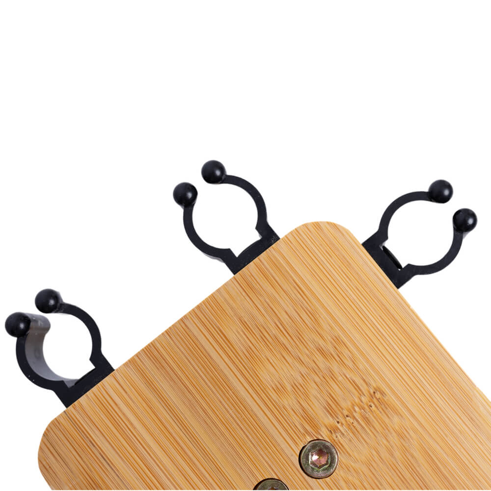 Kylebooker RH01 Fishing Rod Storage Racks, 100% Bamboo Floor Stand Fishing Pole Holders for Garage of 8 Rods or Combos