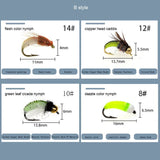 Kylebooker 24pcs Fly Fishing Flies & euro stonefly nymph,caddis,cicada