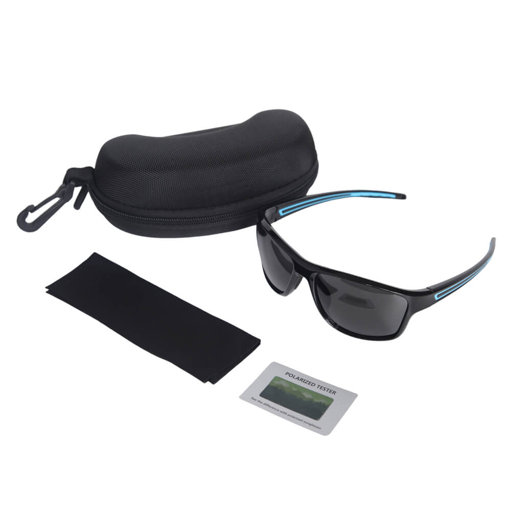 Kylebooker Polarized Sport Sunglasses, UV400 Protection, Matte Black Frame, for Fishing, Cycling and Running