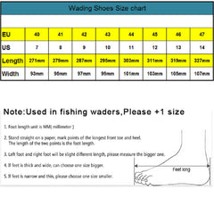 Kylebooker Cleated Sole Wading Boot, Rubber/Felt Bottom Wading Shoe Men's Women's WB003