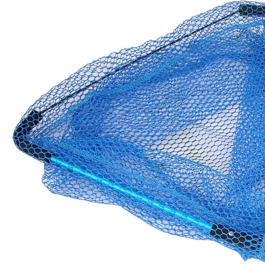Rede de pouso de pesca telescópica dobrável triangular dip net liga alumínio vara ferramenta pesca com mosca peixe camarão rede rede fn002