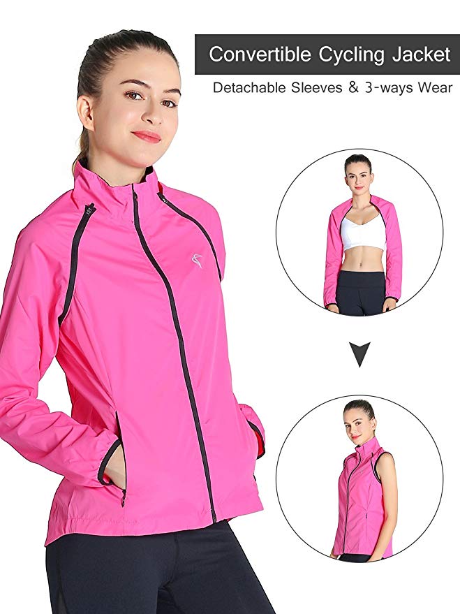 Женская упаковываемая ветровка, сверхлегкая и видимая, кожаная куртка для активного велоспорта и бега на открытом воздухе