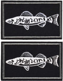 Kylebooker 2 peças de remendos de pesca adequados para colete de pesca, bolsa de equipamento de pesca, chapéu de jaqueta de pescador