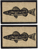 Kylebooker 2Pcs Fishing Patches Fit For Fishing Vest Pack Fishing Tackle Bag Angler Jacket Hat