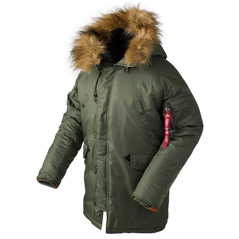 Куртка мужская зимняя N-3B Slim Fit Parka - Парка в стиле милитари для холодной погоды