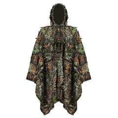 Metsästys Ghillie-puku, 3D-lehtinen Camo-puku armeijalle ja ampumatarvikkeille Taktiset varusteet Airsoftille, villieläinvalokuvaukseen Halloween
