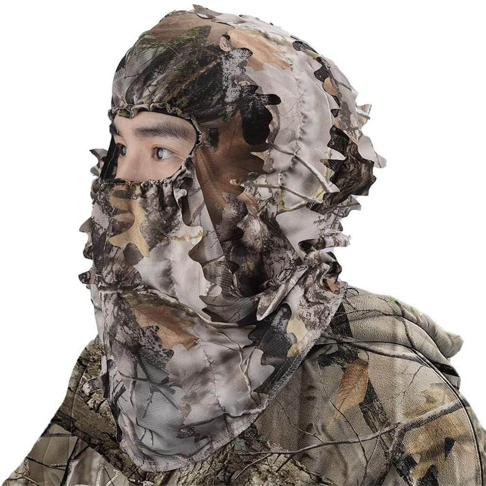 Kylebooker Ghillie Face Mask 3D Leafy Ghillie Camouflage Full Cover Hodeplagg Jakttilbehør