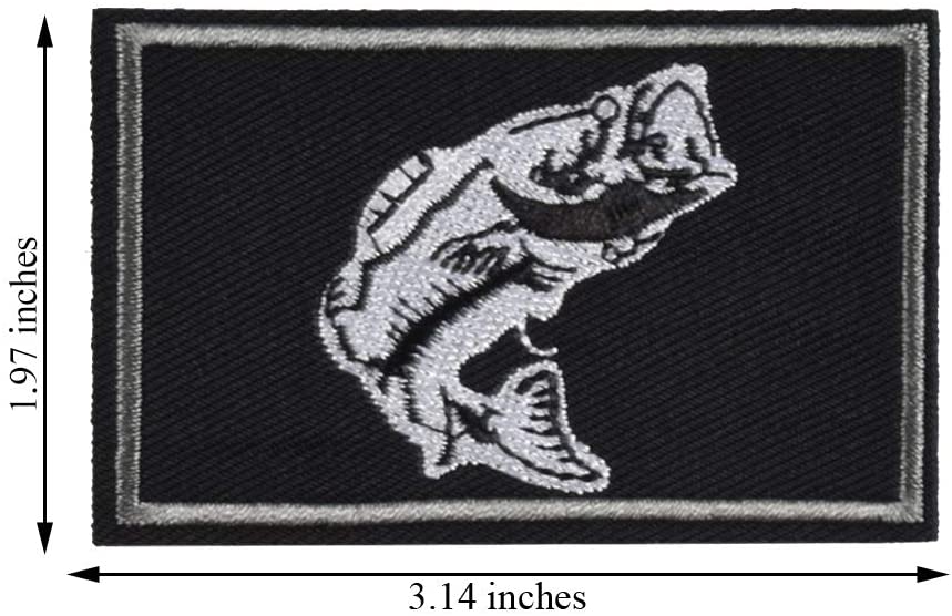 Kylebooker 2Pcs Fishing Patches Fit For Fishing Vest Pack Fishing Tack