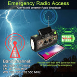 Radio portátil de manivela solar de emergencia