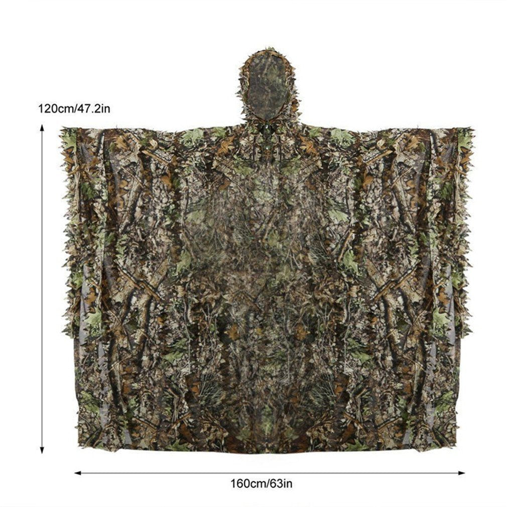 ghillie tarp Hunting Ghillie Suit, 3D Leafy Camo Suit Military and Shooting Accessories Tactical Gear Clothing for Airsoft, Wildlife Photography Halloween