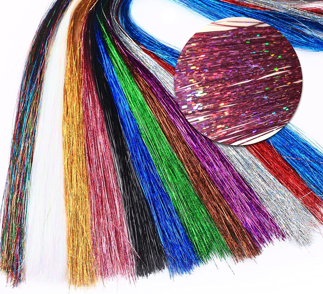 Materiały muchowe Kylebooker, 12 kolorów kryształowego błysku Flashabou, błyszczący blichtr do robienia much wędkarskich