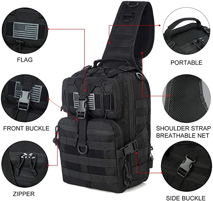 Tactical Sling Bag Pack Military Rover Shoulder Sling Ryggsäck
