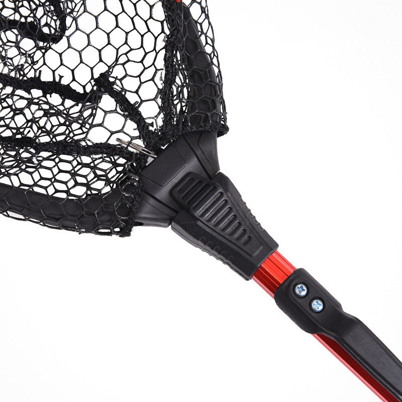 expandable fishing net 32" 80cm Retractable Aluminum Alloy Single Triangular Ultra-Light Fold