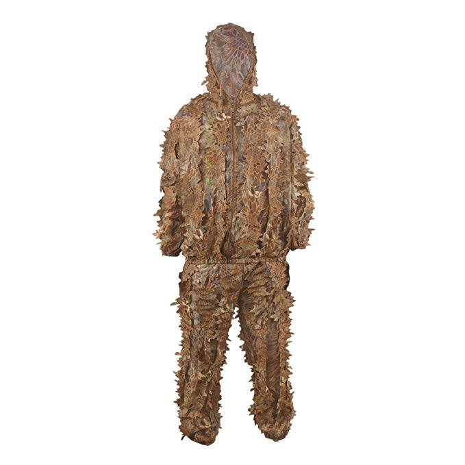 Tute mimetiche Tute Ghillie Foglie 3D Abbigliamento mimetico nei boschi per caccia nella giungla, tiro, softair, fotografia naturalistica, Halloween