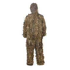 Camo Suits Ghillie Suits 3D Leaves Woodland Camouflage Kläder för djungeljakt, skytte, Airsoft, vildlivsfotografering, halloween