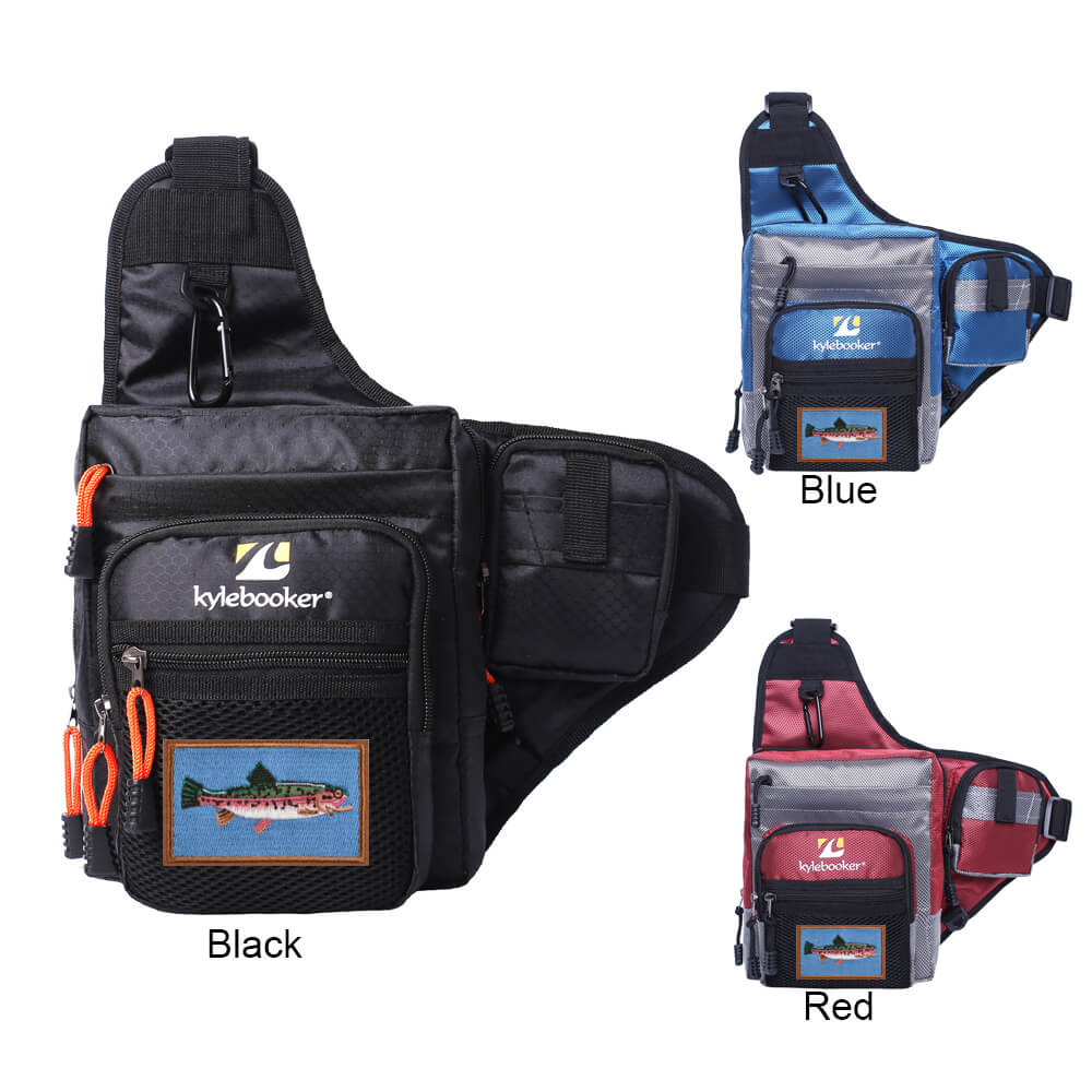 Kylebooker Fishing Tackle Storage Bags Shoulder Pack (Black) Kylebooker Fishing Tackle Storage Bags Shoulder Pack (Black)