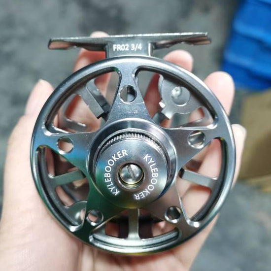 Kylebooker FR02 Fly Fishing Reel 2 + 1 Ball Bearing 1:1 Left Right Hand Conversion Fishing Reel with Bag 7/8 Weight