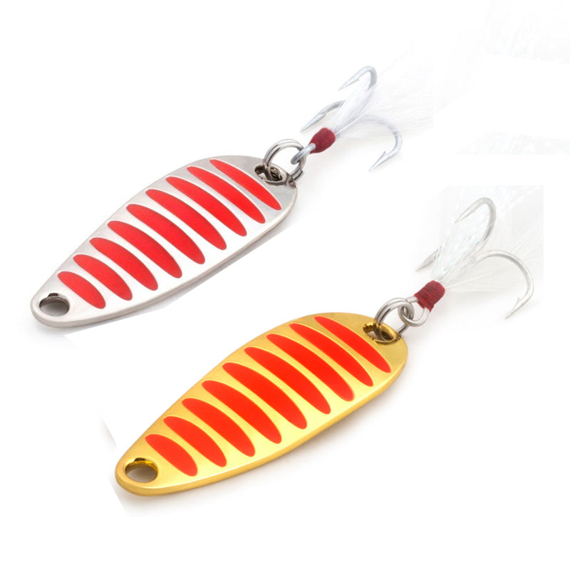 Single Curve Metal Spinner Spoon trout Fishing Lure Hard Bait
