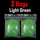 Kylebooker 2Bags Vliegbindset Ice Dub Scud Dub voor Nimf Scuds Ice Wing Fibre Thoraxmateriaal Flash Sparkle Voeg mengmateriaal toe