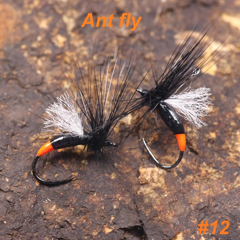 Kylebooker 8pcs Insects Flies Fly Fishing Lures Epoxy Ant Fly Trout Fi