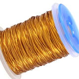Kylebooker 0,2 mm Fluebinding Rund Liten Kobbertråd For Ribbing Vekt Flash Wire Body Dubbing Børster Brassie metalltrådmateriale