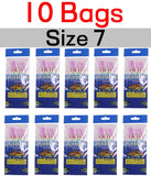 Kylebooker 10 bag 6 mosche Pink Flasher Bait Catcher Rig Makerel Sabiki Rigs Ami da pesca artificiali con acqua salata Esche all'ingrosso Taglia 8 10 18