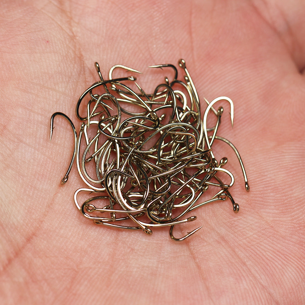 Kylebooker High Carbon Steel Fly Fishing Hooks 12#~22#Dry&Wet&Nymph&Shrimp Caddis Pupa Streamer Fly Tying Hooks 22#