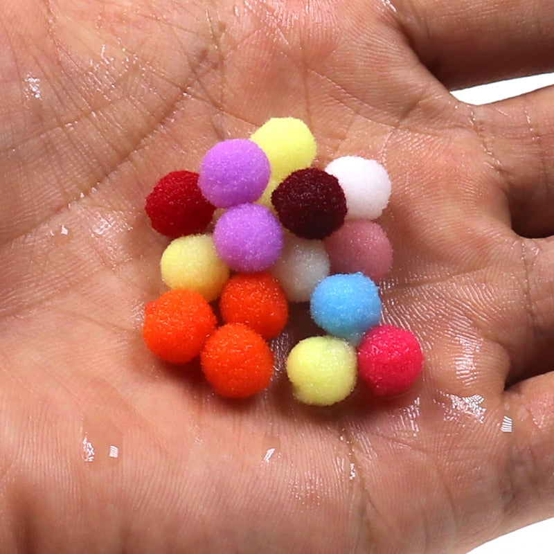 Kylebooker isca de pesca sintética colorida, 50 peças 8mm 10mm, material de amarração de mosca, ovos, imitação de truta, salmão, isca de peixe natural