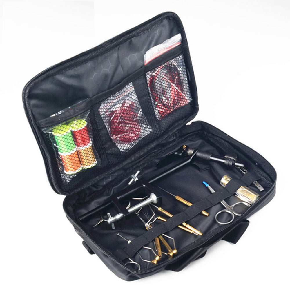 Kit de herramientas estándar para atado de moscas con tornillo de banco, herramientas y base de pedestal