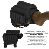 Tático buttstock rifle bochecha resto bolsa riser almofada cartuchos de munição titular bolsa transportadora escudo redondo para 308/300 winmag #7814