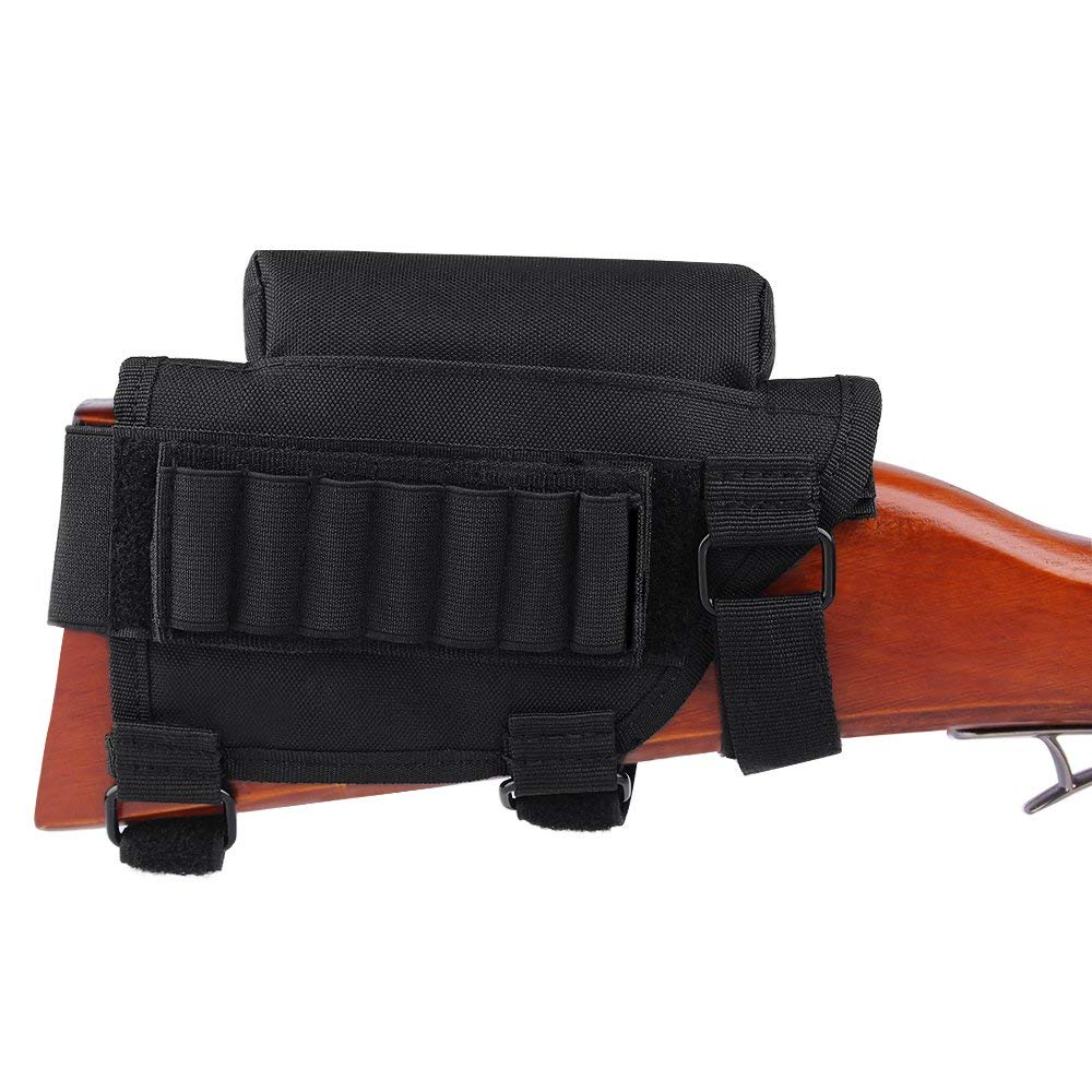 Tattico Buttstock Rifle Cheek Rest Pouch Riser Pad Munizioni Cartucce Holder Carrier Pouch Round Shell per 308/300 Winmag # 7814