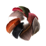 Kylebooker Parches de pelo de ciervo para atado de moscas, 5x5cm, Material seco para atado de moscas Caddis, Natural y muerto, naranja, negro, rojo y verde