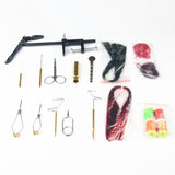 Kit de ferramentas padrão para amarração de mosca com torno, ferramentas e base de pedestal