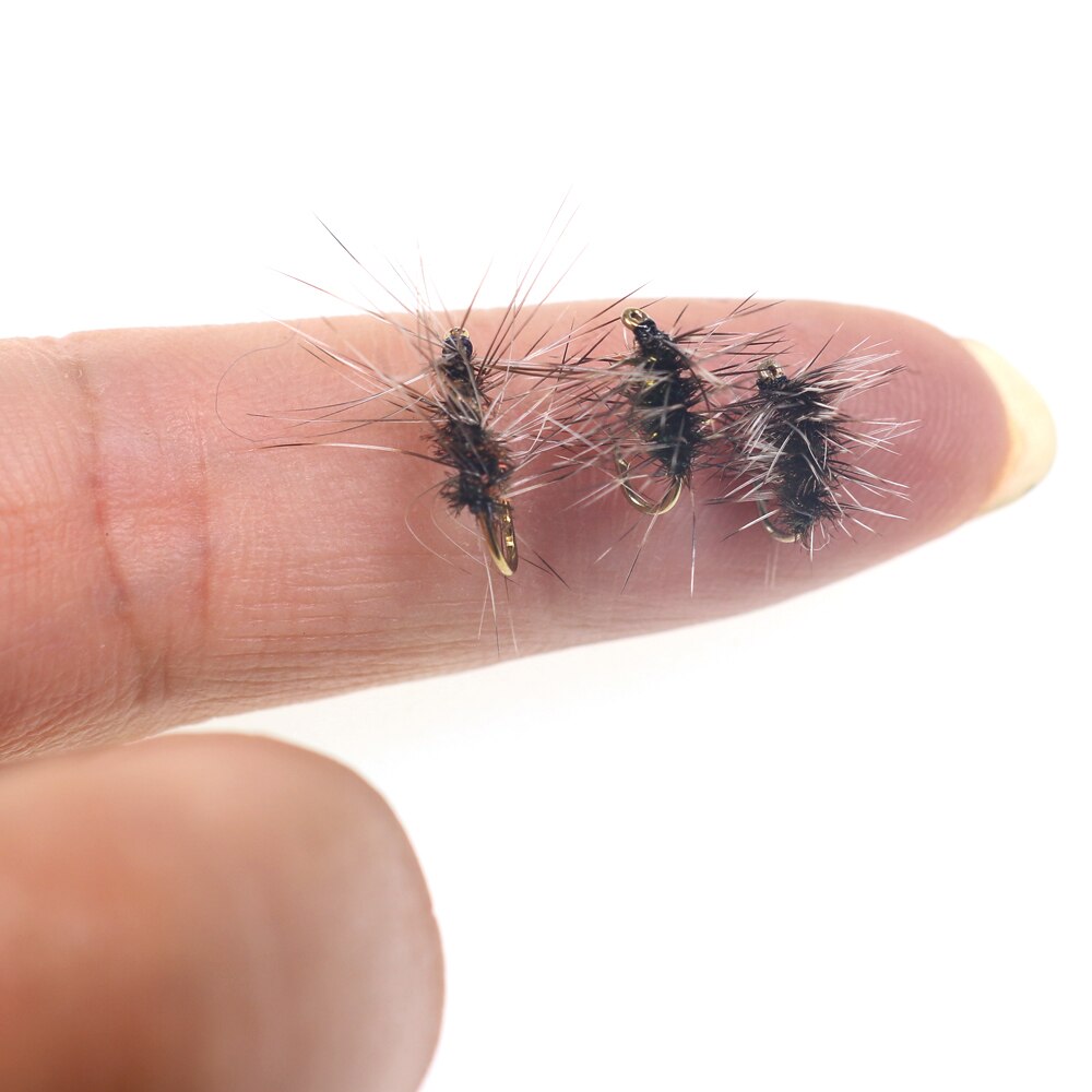 Kylebooker 6 szt. Griffith's Gnat Midge Fly Dry Fly pstrąg Fly muchy wędkarskie rozmiar przynęty 14 16 18 20