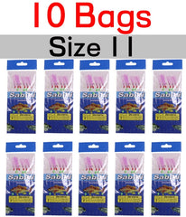 Kylebooker 10 bolsas 6 moscas Pink Flasher Bait Catcher Rig Makerel Sabiki Rigs Agua salada Anzuelos de pesca artificiales Señuelos Tamaño al por mayor 8 10 18