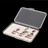Caixas de pesca com mosca transparentes super finas, design de espuma, compartimentos de almofada magnética, caixas de equipamento
