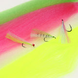 Kylebooker 1Pack 30CM Crimped Kinky Minnow Fiber Streamer Fly Fibers Bucktail Jig Head Tying Material for Fly Fishing Bass Lure