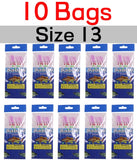Kylebooker 10 bolsas 6 moscas Pink Flasher Bait Catcher Rig Makerel Sabiki Rigs Agua salada Anzuelos de pesca artificiales Señuelos Tamaño al por mayor 8 10 18