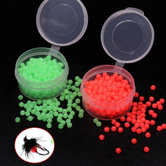 Kylebooker 200 stk. Soft Mini Fluebinding Glow Beads Fluebindingsmateriale Vådflue Saltvandsfiskeri Sabiki Flue Lysende Hot Beads Æggerogn