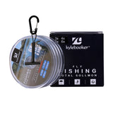 Kylebooker linha de tippet de nylon transparente com suporte para pesca com mosca tippets líderes truta 0X 1X 2X 3X 4X 5X 6X 7X