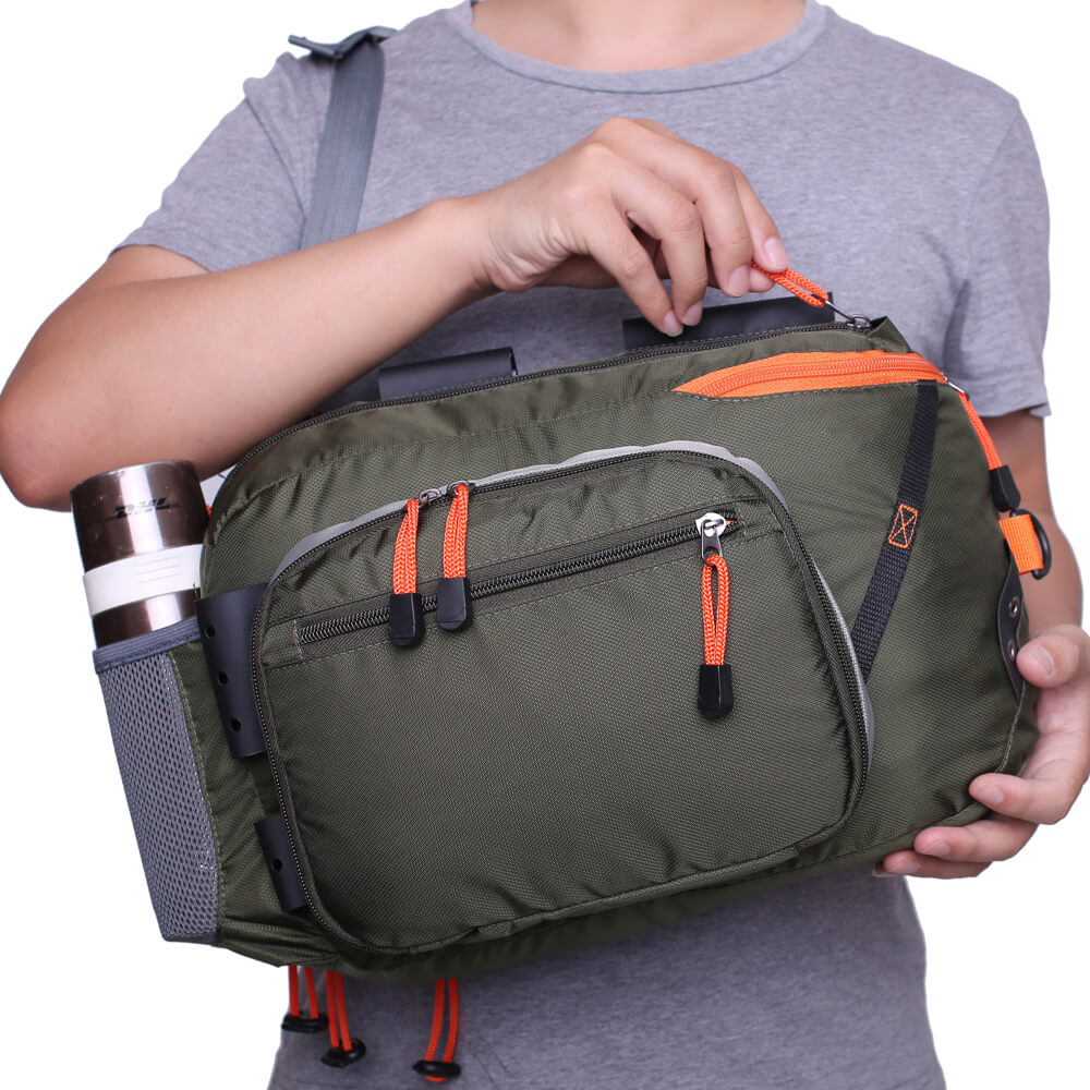 fishing tackle shoulder bags Kylebooker Fly Fishing Sling Packs Fishing Tackle Storage Shoulder Bag SL03 Khaki