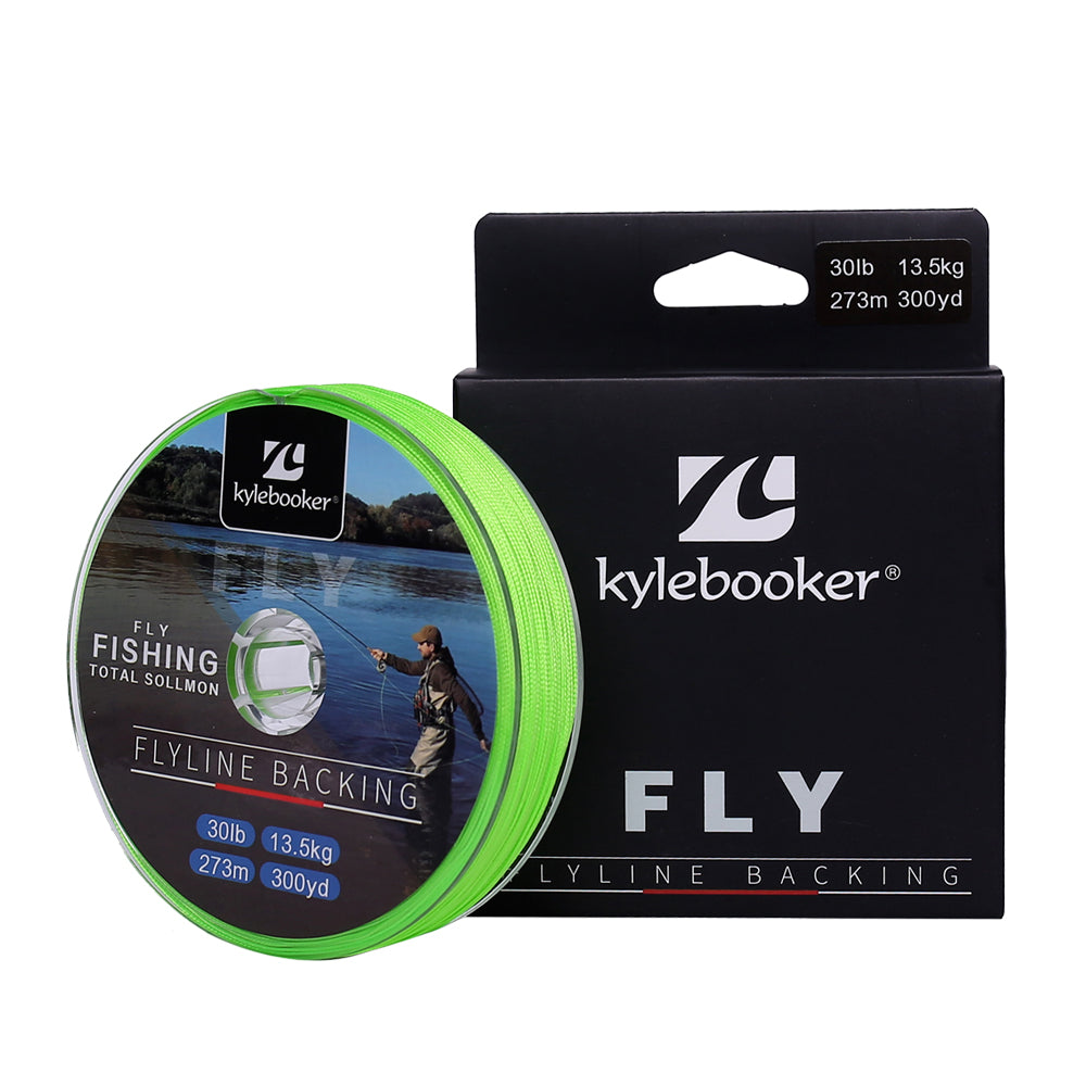Kylebooker Fly Line Backing Line 20/30LB 100/300Yards Orange Green Braided Fly Fishing Line Fluo Yellow / 20LB / 100YDS Kylebooker Fly Line Backing Line 20/30LB 100/300Yards Orange Green Braided Fly Fishing Line Fluo Yellow / 20LB / 100YDS