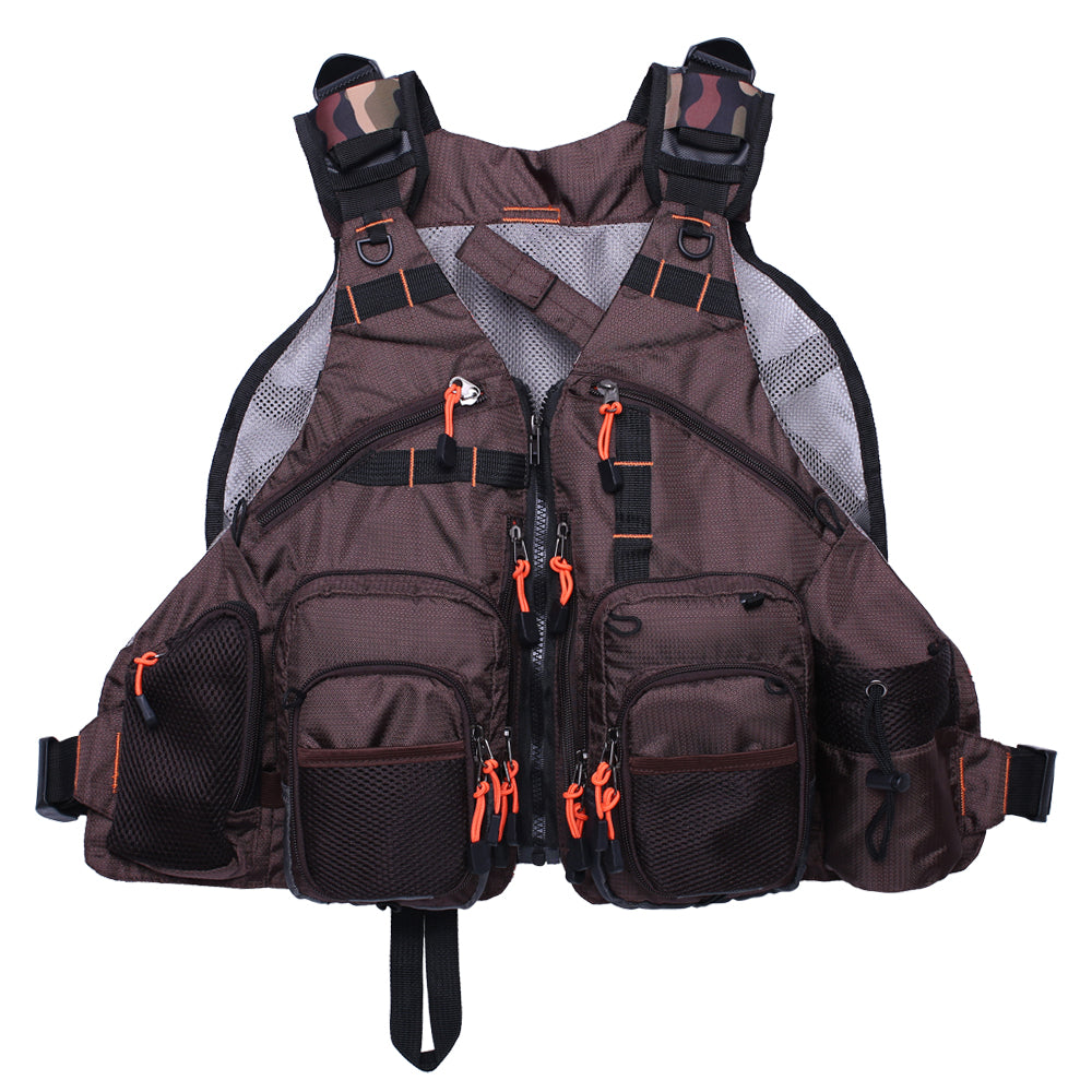 Kylebooker Atmungsaktive Mesh-Angelweste mit mehreren Taschen für Männer und Frauen FV01