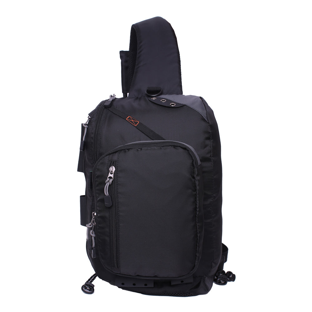 Kylebooker Fly Fishing Sling Packs Fishing Tackle Storage Shoulder Bag SL03 Black