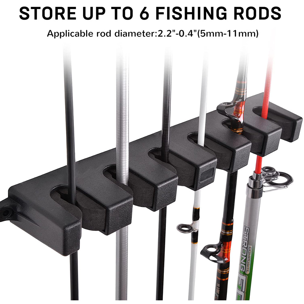 Kylebooker Fishing Rod Rack,Wall Mounted Fishing Pole Rod Holder Fishing Pole Storage Organizer 6 Rod Wall Rack for Garage Car Kylebooker Fishing Rod Rack,Wall Mounted Fishing Pole Rod Holder Fishing Pole Storage Organizer 6 Rod Wall Rack for Garage Car