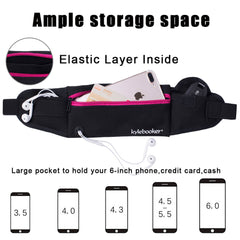 Löparbälte Midjepaket - Justerbar Fanny-väska för löpare Hands Free Workout - iPhone 6/7 Plus
