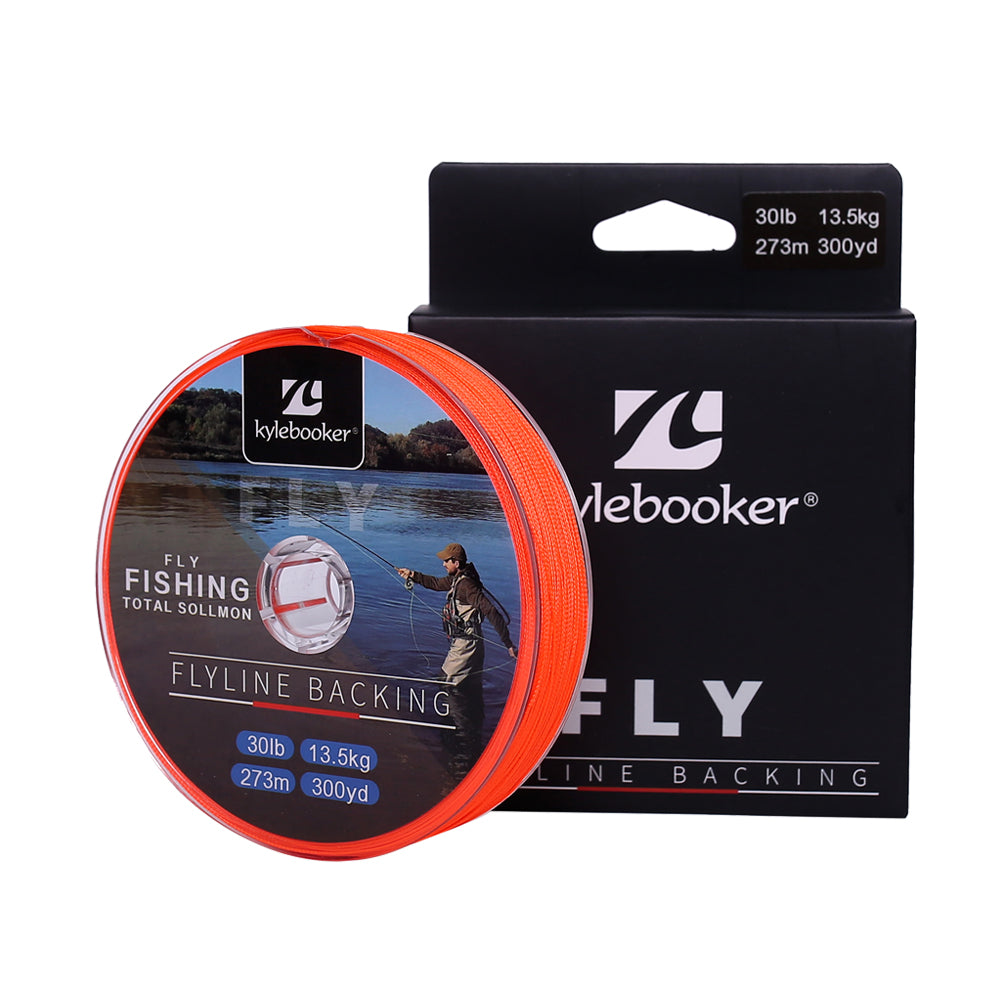 Kylebooker Fly Line Backing Line 20/30lb 100/300Yards Orange Green Braided Fly Fishing Line Fluo Yellow / 20lb / 300yds