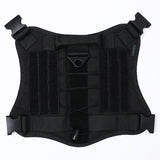 Tactical Dog Harness with 4X Metal Buckle,Dog MOLLE Vest with Handle,No Pulling Front Clip,Hook and Loop Panel for Dog Custom Patch