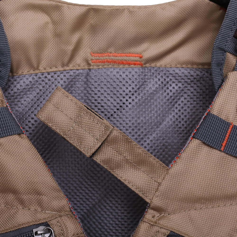 Kylebooker Chaleco de pesca de malla transpirable con múltiples bolsillos para hombres y mujeres FV01