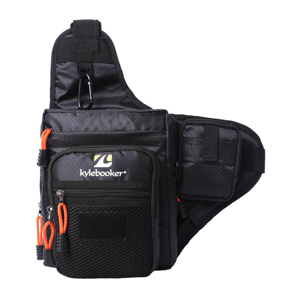 Kylebooker Fishing Tackle Storage Bags Shoulder Pack (Black)